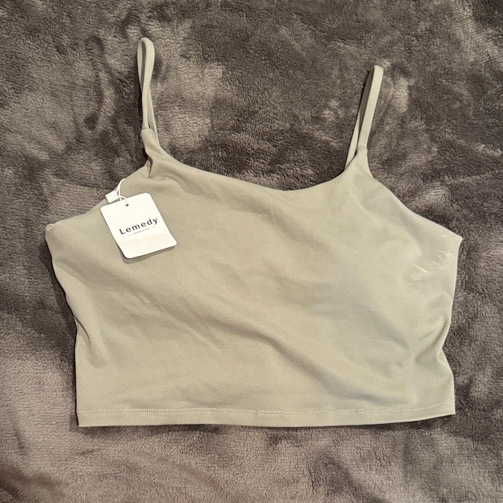 Lemedy Women's Beige Sports Bra